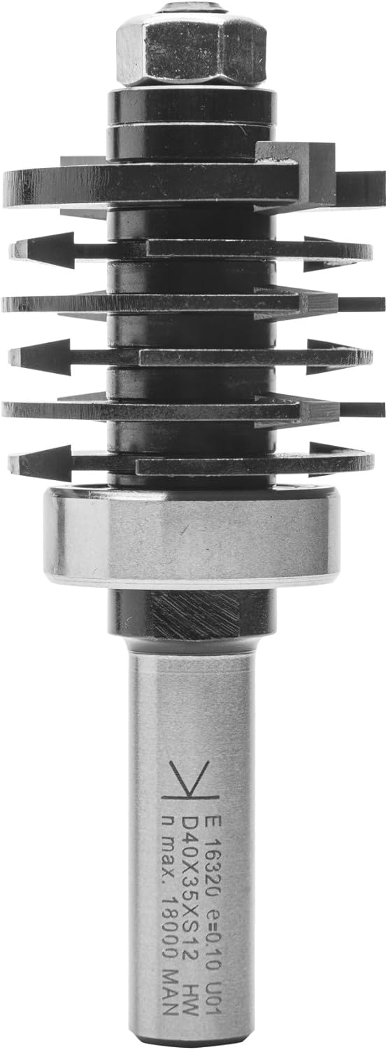 ENT 16320 Finger-Verleimfräser HW, Schaft (S) 12 mm, Durchmesser (D) 40 mm, NL 40 mm, T 6 mm, SL 32
