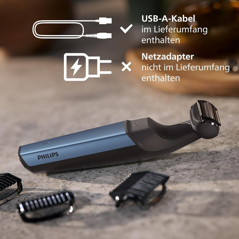 Philips Bodygroom Series 3000, wasserfester Trimmer für Intimbereich und Körper, gründliche und ange