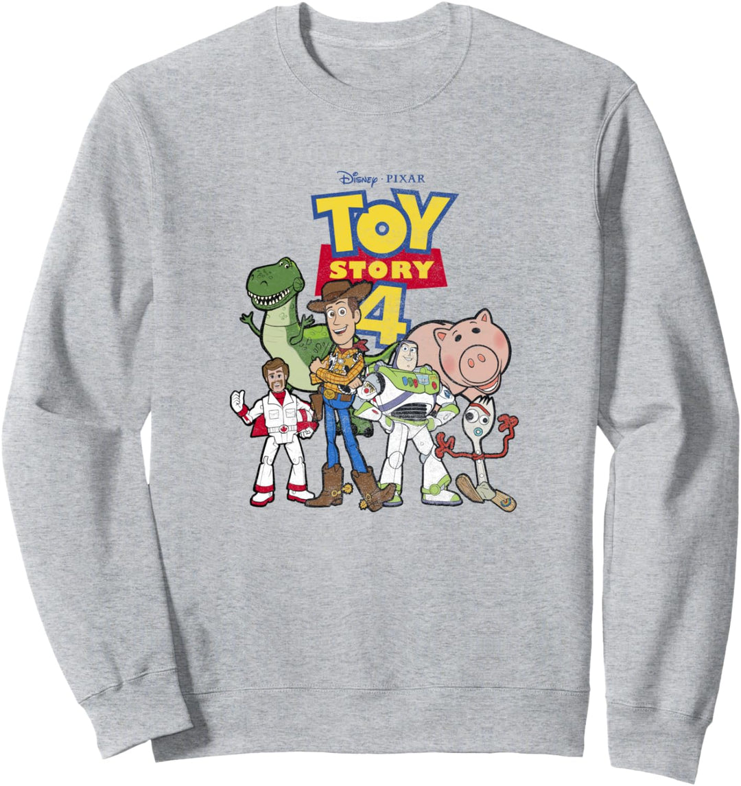 Disney Pixar Toy Story 4 New Group Shot Movie Logo Poster Sweatshirt