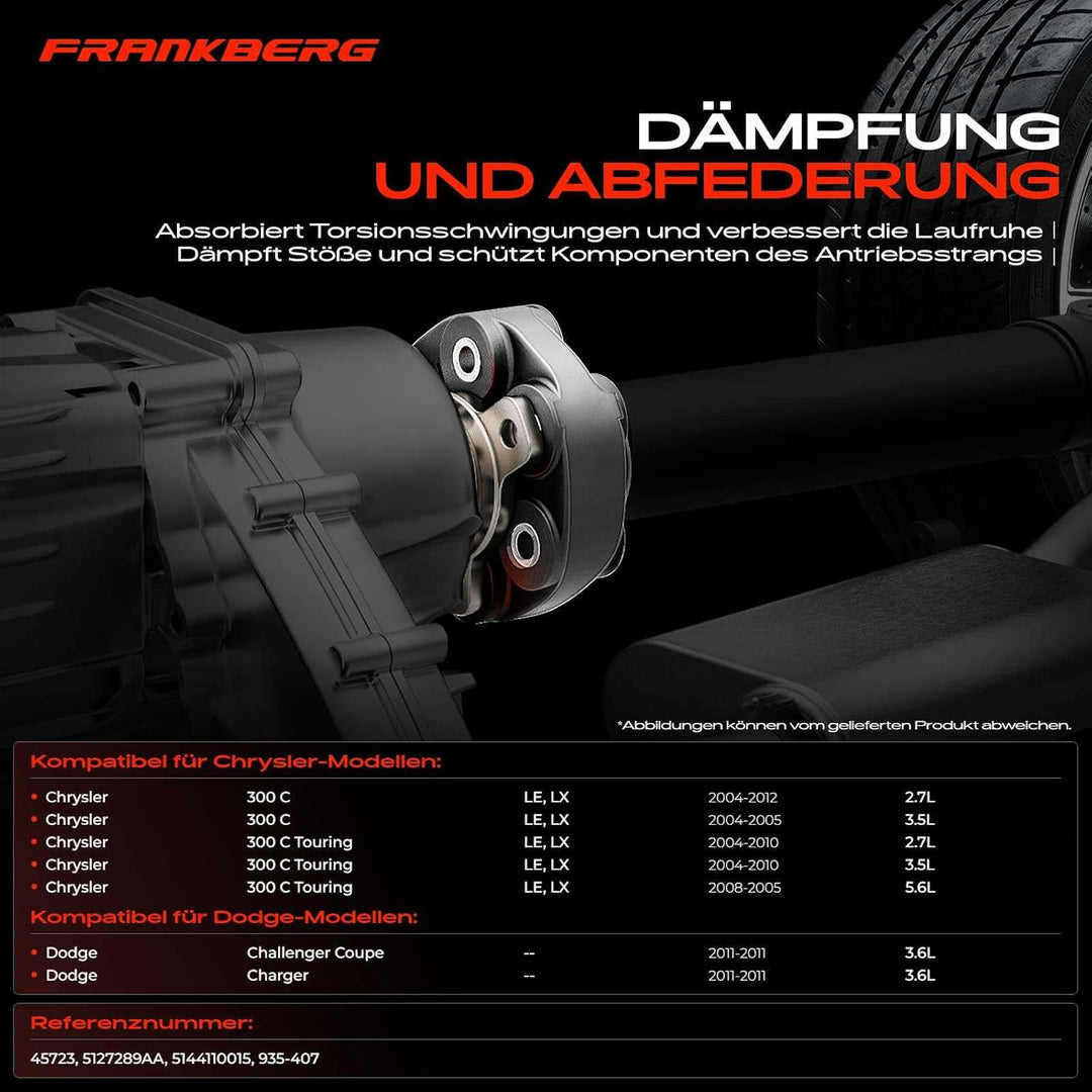 Frankberg Gelenkscheibe Hardyscheibe Kardanwelle Kompatibel mit 300 C LE LX 2.7L 3.5L 2004-2012 300