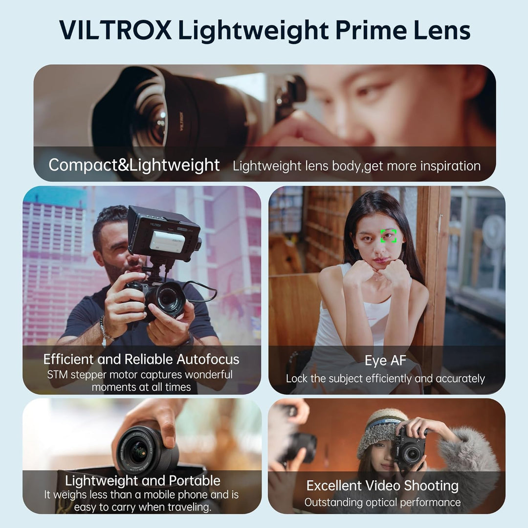 VILTROX AF 20mm F2.8 Air FE Objektiv für Sony E-Mount, 20mm f/2.8 Weitwinkel-Vollformat-Autofokusobj