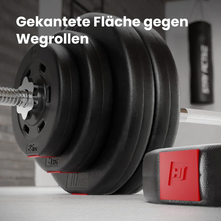 Hop-Sport Hantelbank Kraftstation 1065 mit Lang-, Curl- & Kurzhantel Gewichte 38kg bis 135kg 38kg +