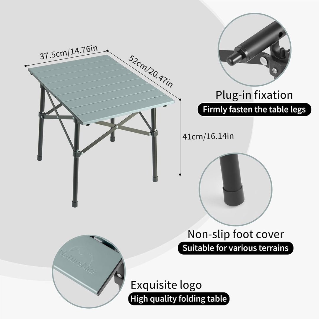 Naturehike Campingtisch Klapptisch aus Aluminium Tragbarer Klappstuhl Ultraleicht Camping Tisch Klei