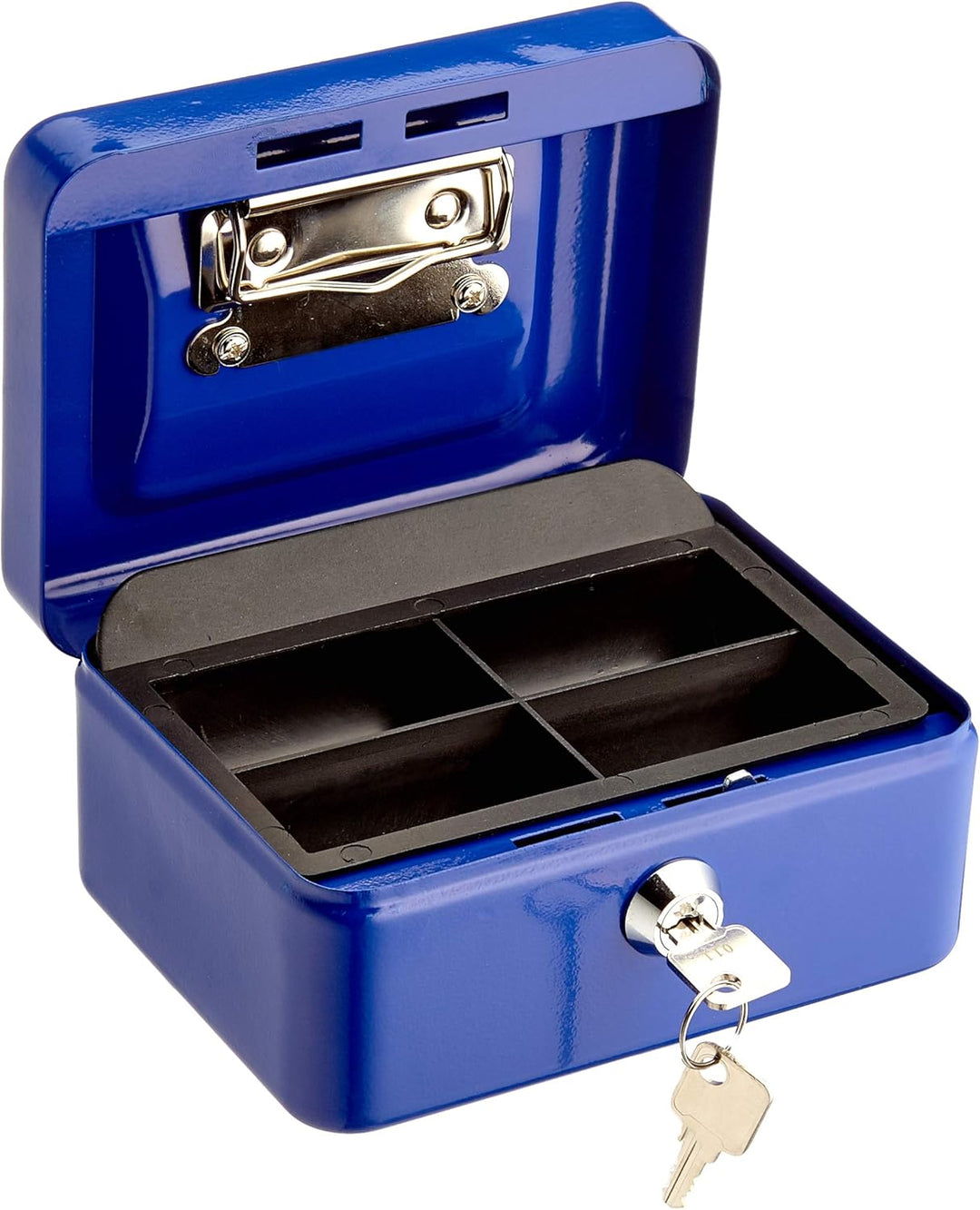 Wedo 145103H Geldkassette (aus pulverbeschichtetem Stahl, versenkbarer Griff, Geldnoten- und Belegek