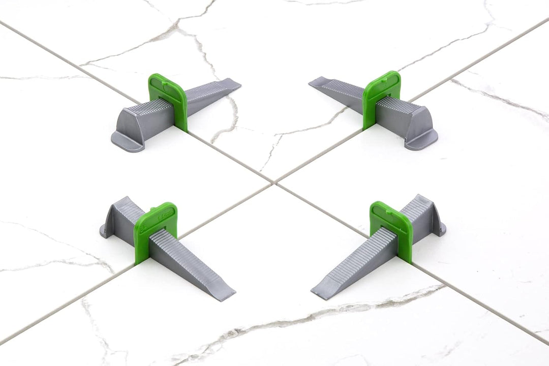 Fliesen Nivelliersystem 1mm 1,5mm 2mm Laschen, Fliesenstärke bis 15mm Fliesenkeile, Verlegehilfe Set