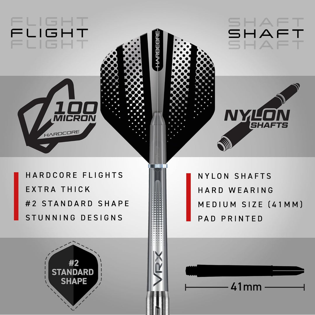 RED DRAGON Rebels Darts Set 21g, 23g, 24, 25g oder 26g Tungsten Steel Tip Darts Set mit Flights und