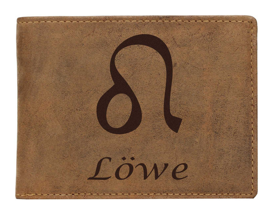 Greenburry Geldbeutel mit Sternzeichen Löwe Motiv I Portmonee mit Sternzeichen Löwe Motiv I Geschenk