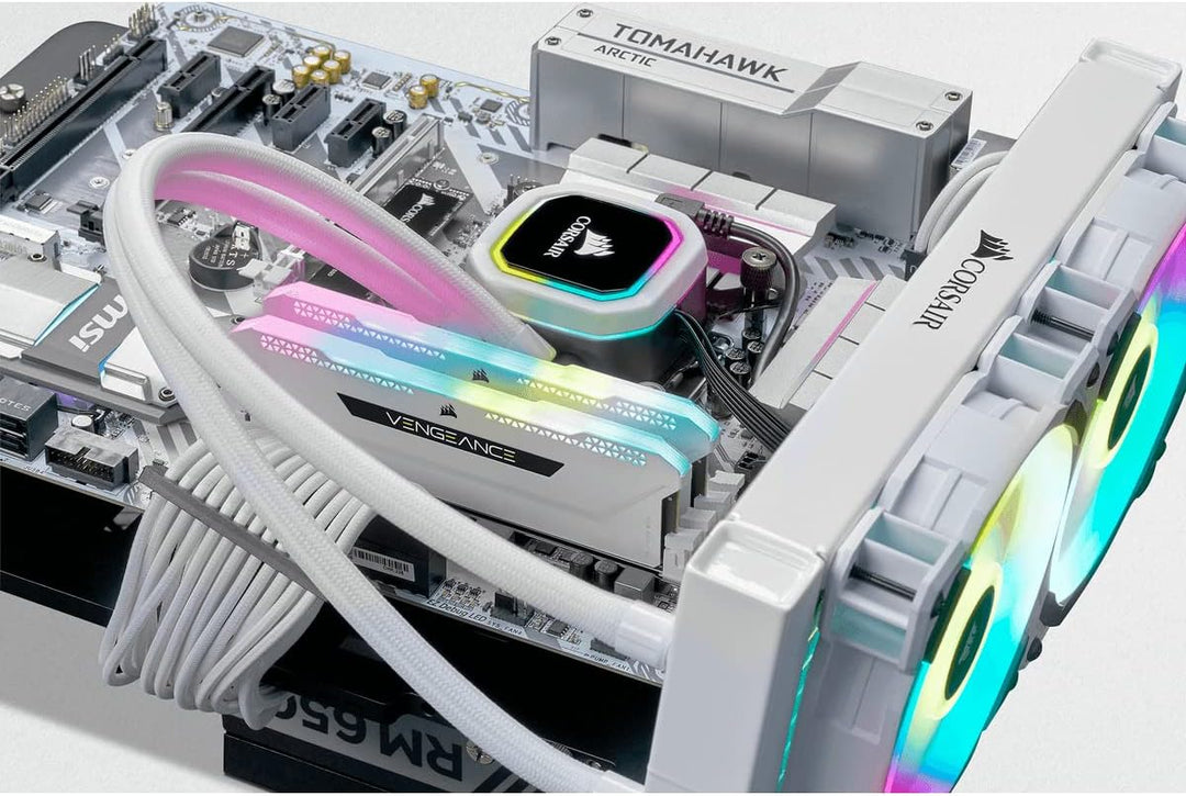 Corsair VENGEANCE RGB PRO SL 32GB (2x16GB) DDR4 3200 (PC4-25600) C16 1.35V Desktop Memory - Weiss 2