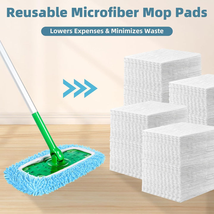 6 Stück für Swiffer Feuchte Bodentücher, Ideal für Swiffer Bodenwischer Nass, Waschbar für Swiffer B