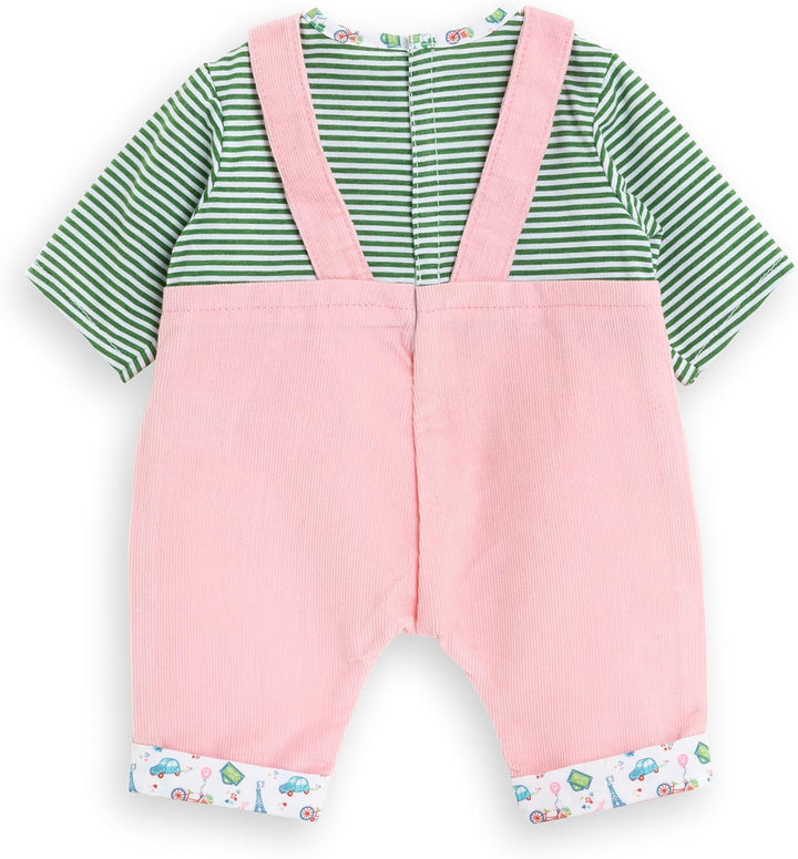 Corolle Mon Grand Poupon Shirt und Latzhose, Paris, für alle 42cm Babypuppen, ab 2 Jahren