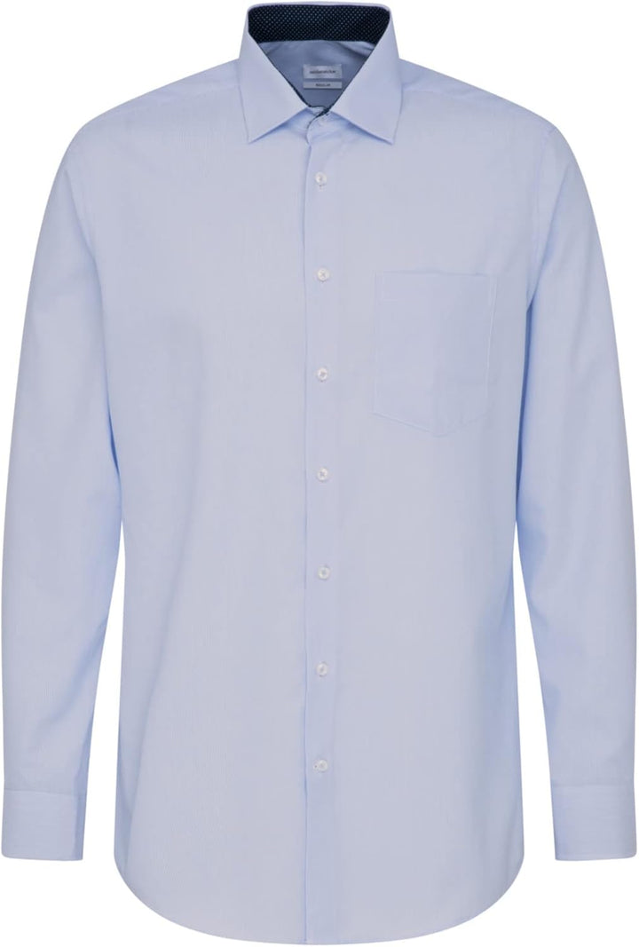 Seidensticker Herren Hemd 43 Hellblau, 43 Hellblau