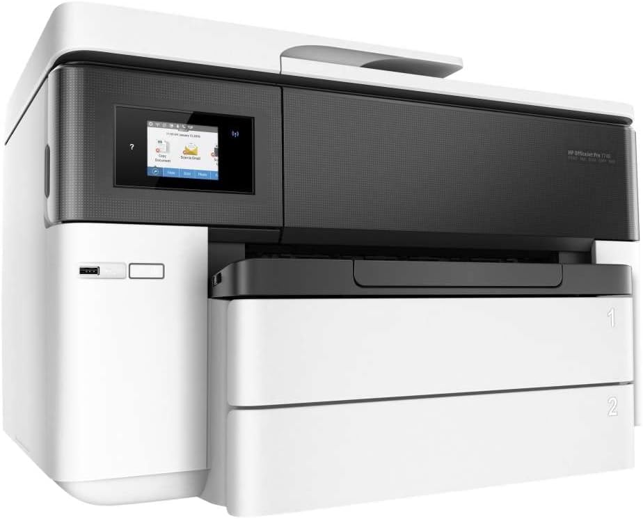 HP OfficeJet Pro 7740 A3-Multifunktionsdrucker (DIN A3, Drucker, Scanner, Kopierer, Fax, WLAN, Duple