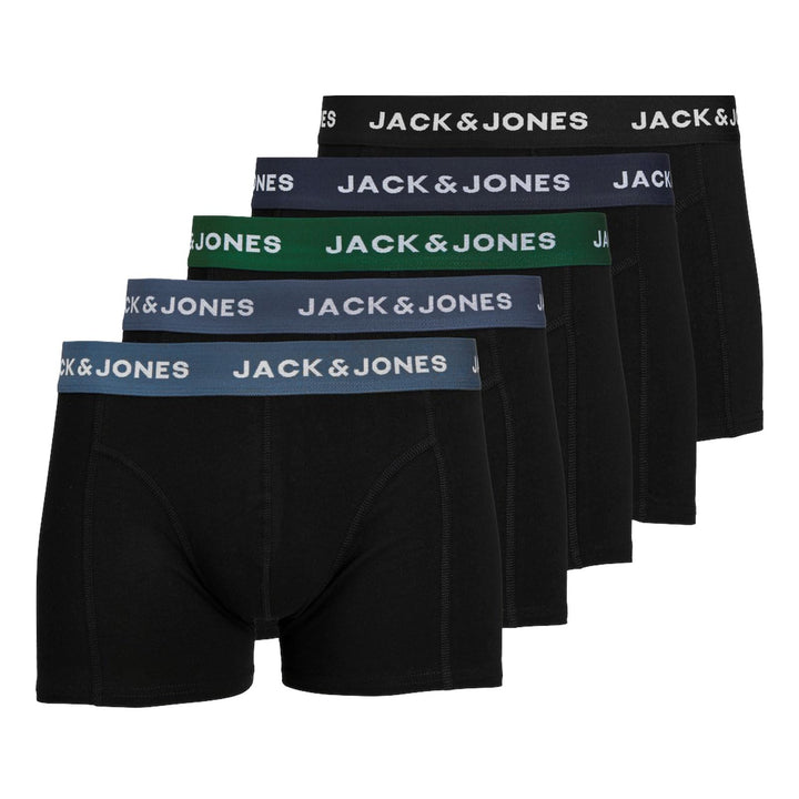 JACK & JONES Male Boxershorts 5er-Pack Herrenunterwäsche in Grösse XS–XXL M - Black / Blue, M - Blac