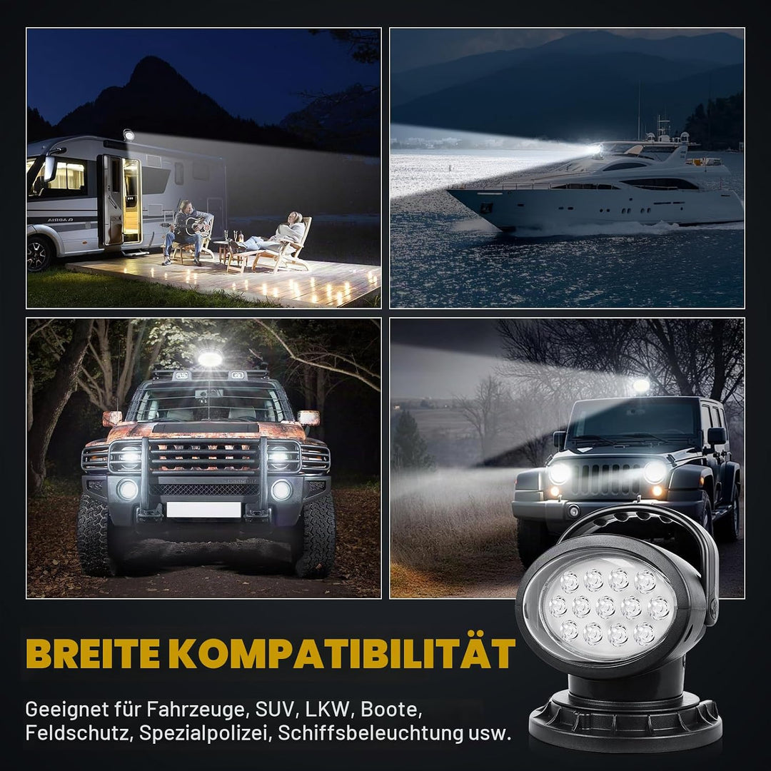 RIGIDON 5D 50w Led strahler aussen mit Fernbedienung, Led arbeitsscheinwerfer mit magnetfuss, Spot O