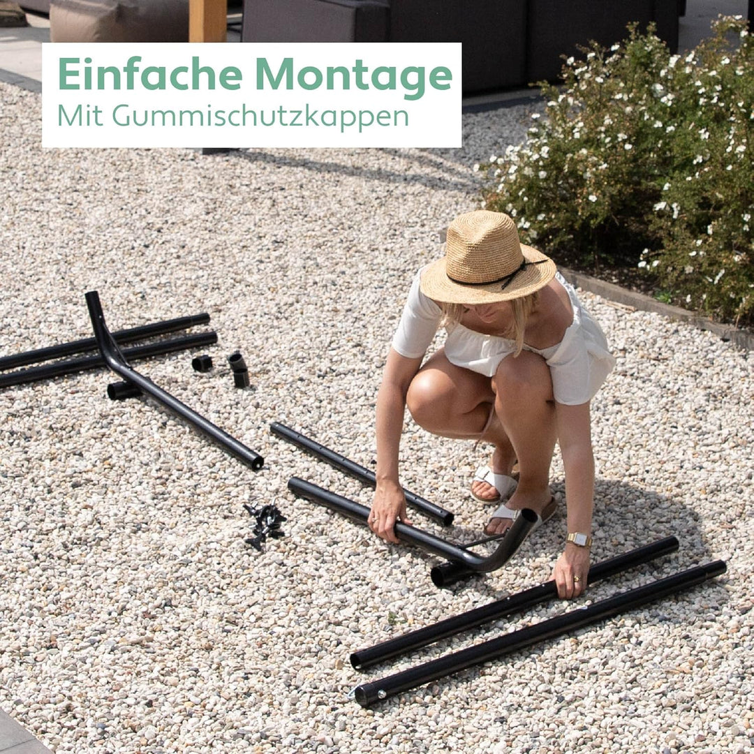 VITA5 Hängemattengestell Outdoor - Hängemattengestell für Hängematten - Stabile Stahl Hängematte mit