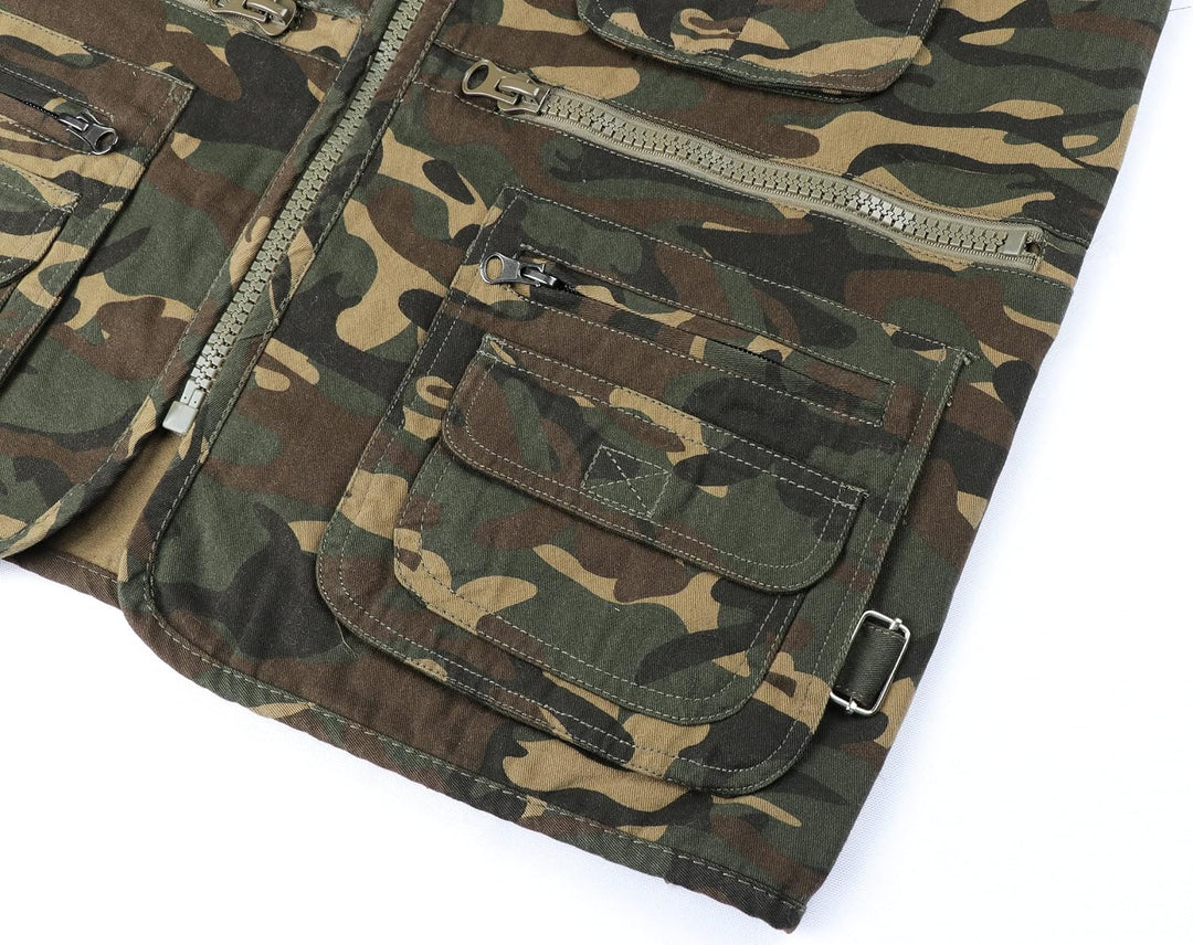 KTWOLEN Herren Outdoor Weste Baumwolle Anglerweste Freizeit Jagd Trekking Wander Angler Camping Safa