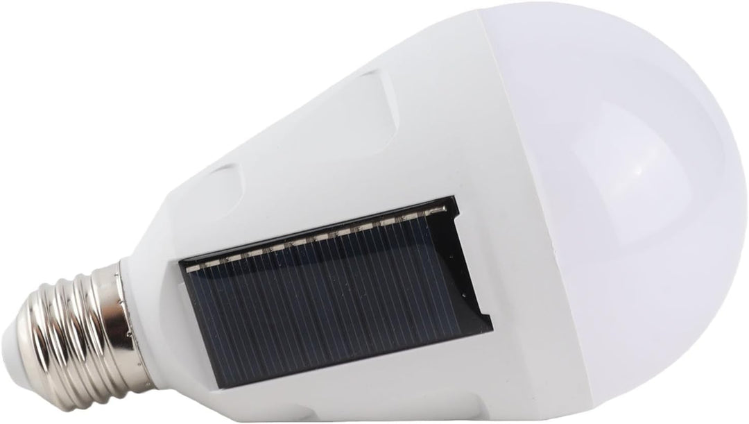 Solar Panel LED Glühbirne - tragbar, Wasserdicht IP65, Camping Wandern, 12W, AC 85-265V, Aussen-Inne