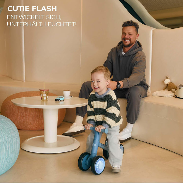 Kinderkraft Cutie Flash Laufrad, Lernlaufrad, Kinderlaufrad, Lauflernrad ohne Pedale, Räder mit LED-