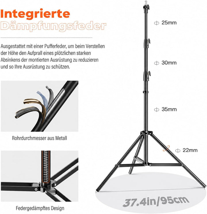 Godox 290F Lichtstativ 290cm Hochbelastbares lampenstativ, 290CM