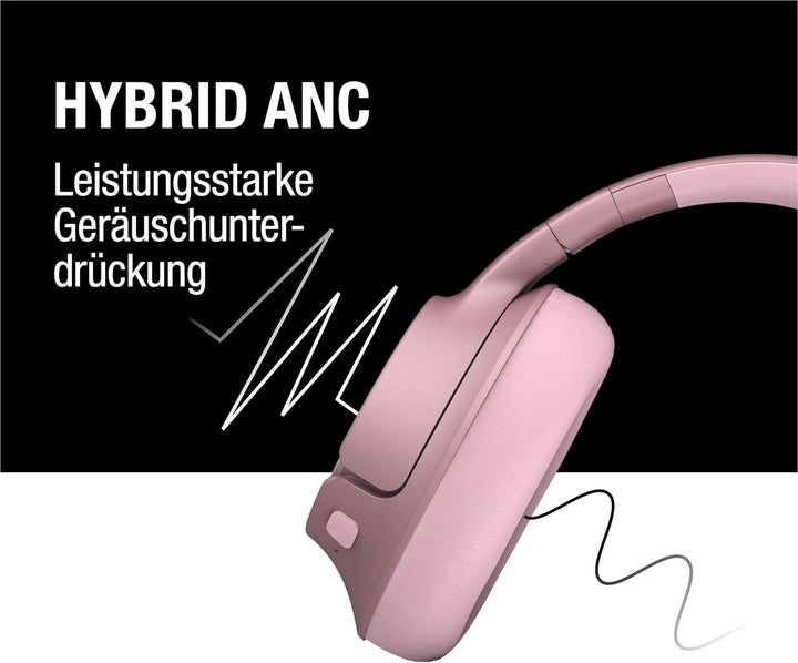 Fresh 'n Rebel Clam Fuse Bluetooth kopfhörer Over Ear mit Hybrid Active Noise Cancelling, mit ENC-Mi