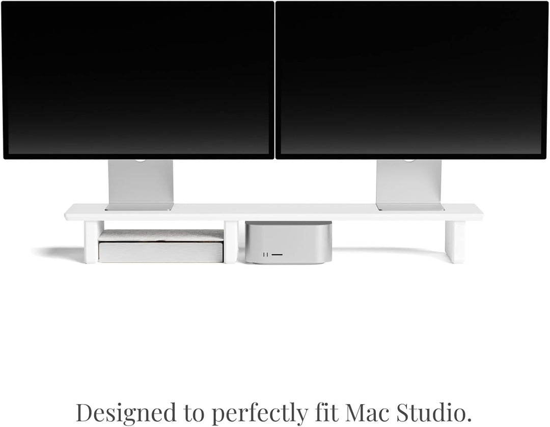 Raico Schreibtischregal Cockpit-Monitorständer, ergonomischer Dual-Screen-Setup-Riser Schreibtisch-O