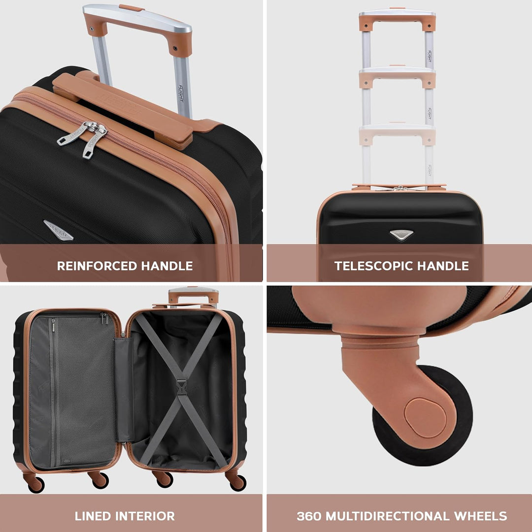 Flight Knight ABS-Hartschalenkoffer Kabinen- und Handgepackoptionen, die fur uber 100 Fluggesellscha