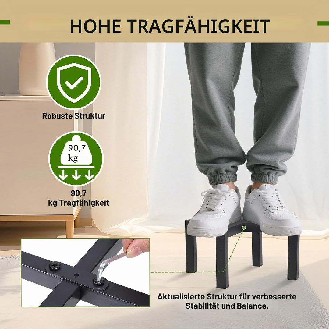 Pflanzenständer für drinnen und draussen, robuster Metall-Blumentopfhalter, Mitte des Jahrhunderts,
