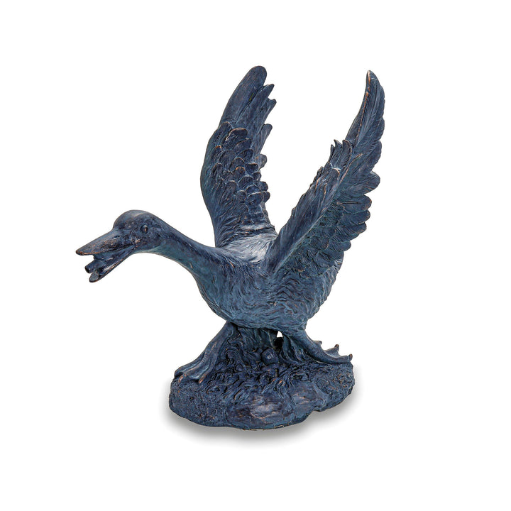 esotec Wasserspeier-Figuren Gans Gustav, Einzelfigur Teichfigur Gartenstatue, Brunnenfigur für Garte