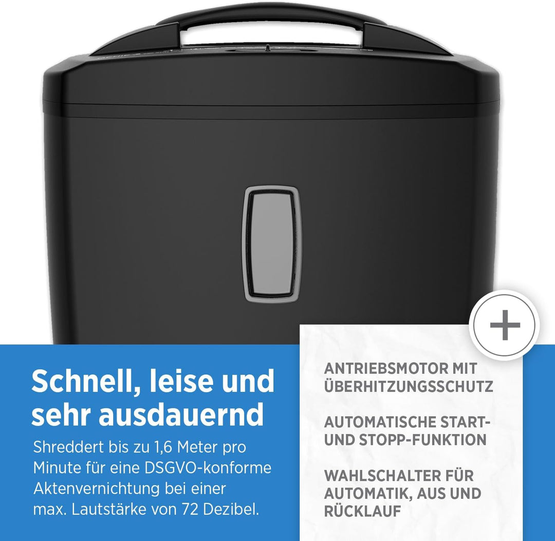 Genie 580XCD Plus Aktenvernichter | Papierschredder | Partikelschnitt | Schredder bis 10 Blatt | CD/