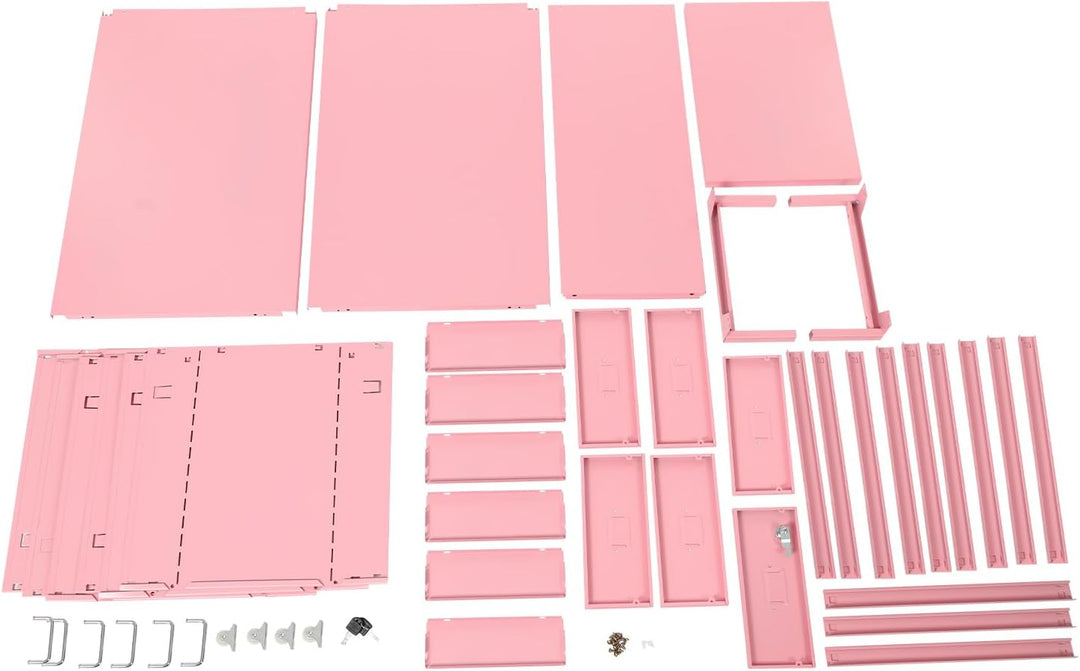 Rollcontainer mit 6 Schublade, Mobiler Aktenschrank, Metallschrank, Aktenschrank Abschliessbar mit S