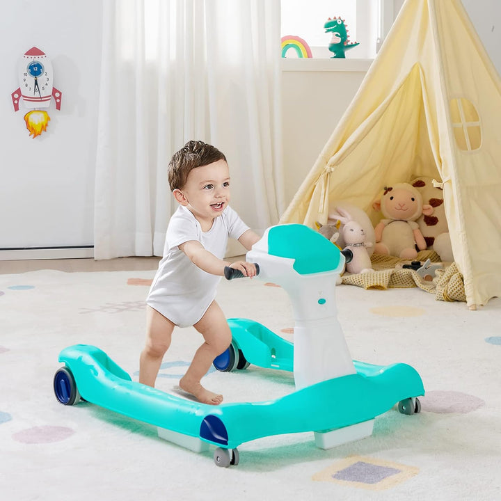 LIFEZEAL 2 in 1 Lauflernhilfe Klappbar, Babywalker mit Spielbrett, Lauflernwagen mit abnehmbaren Sit