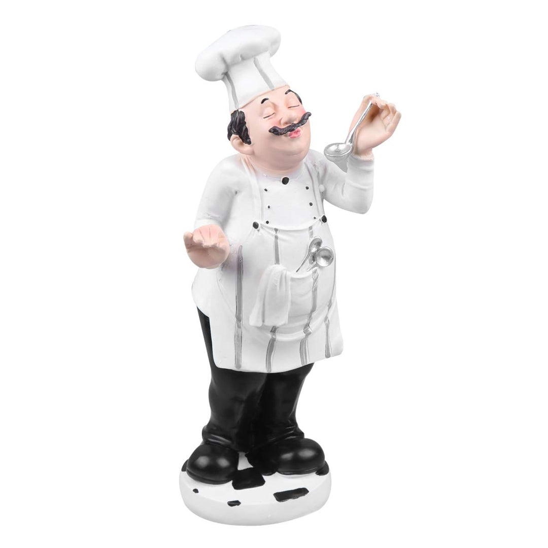 BESPORTBLE Kunstharz Kochfigur Im Europäischen Stil Miniatur Koch Statue Als Dekoration Für Küche Re