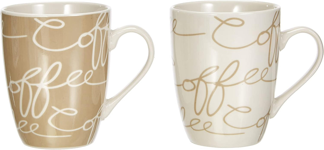 Ritzenhoff & Breker Latte Macchiato Gläser-Set, 4 Stück & Kaffeebecher-Set Cornello, 2-teilig, Creme