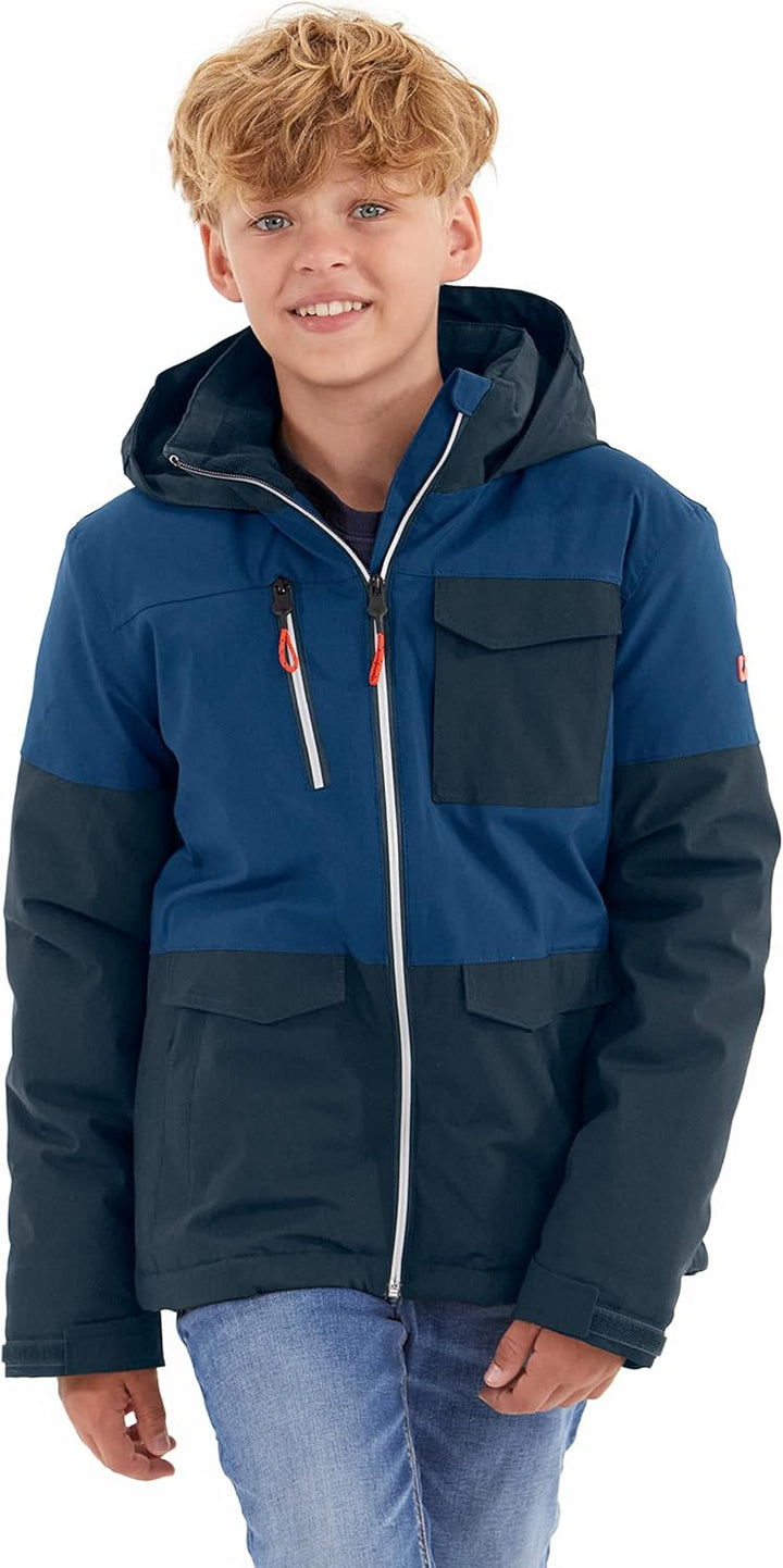 Killtec Jungen Outdoorjacke Funktionsjacke mit Kapuze und Schneefang KOW 29 BYS SKI Jckt wasserdicht