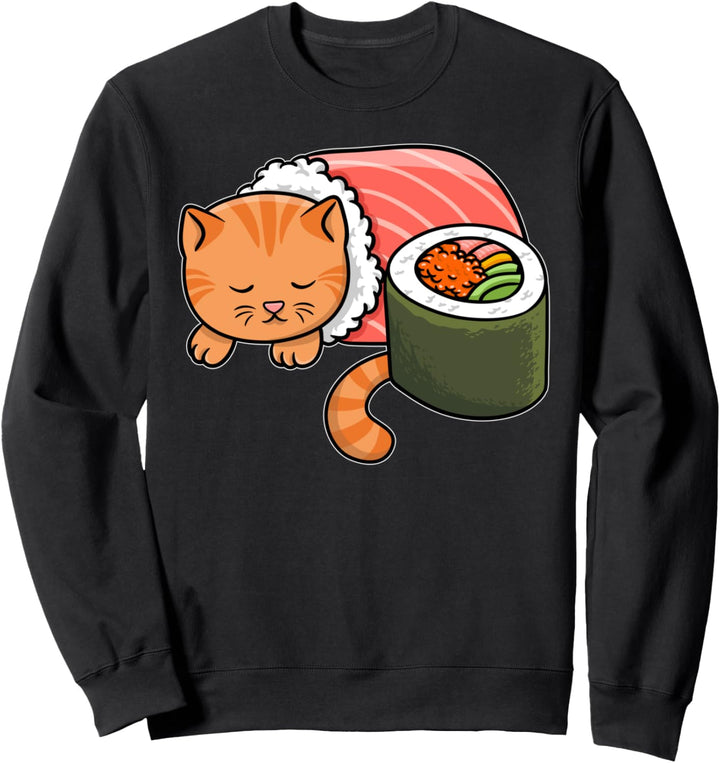 Kawaii Katze Sushi Japan Manga Anime lustiges Katzen Sweatshirt