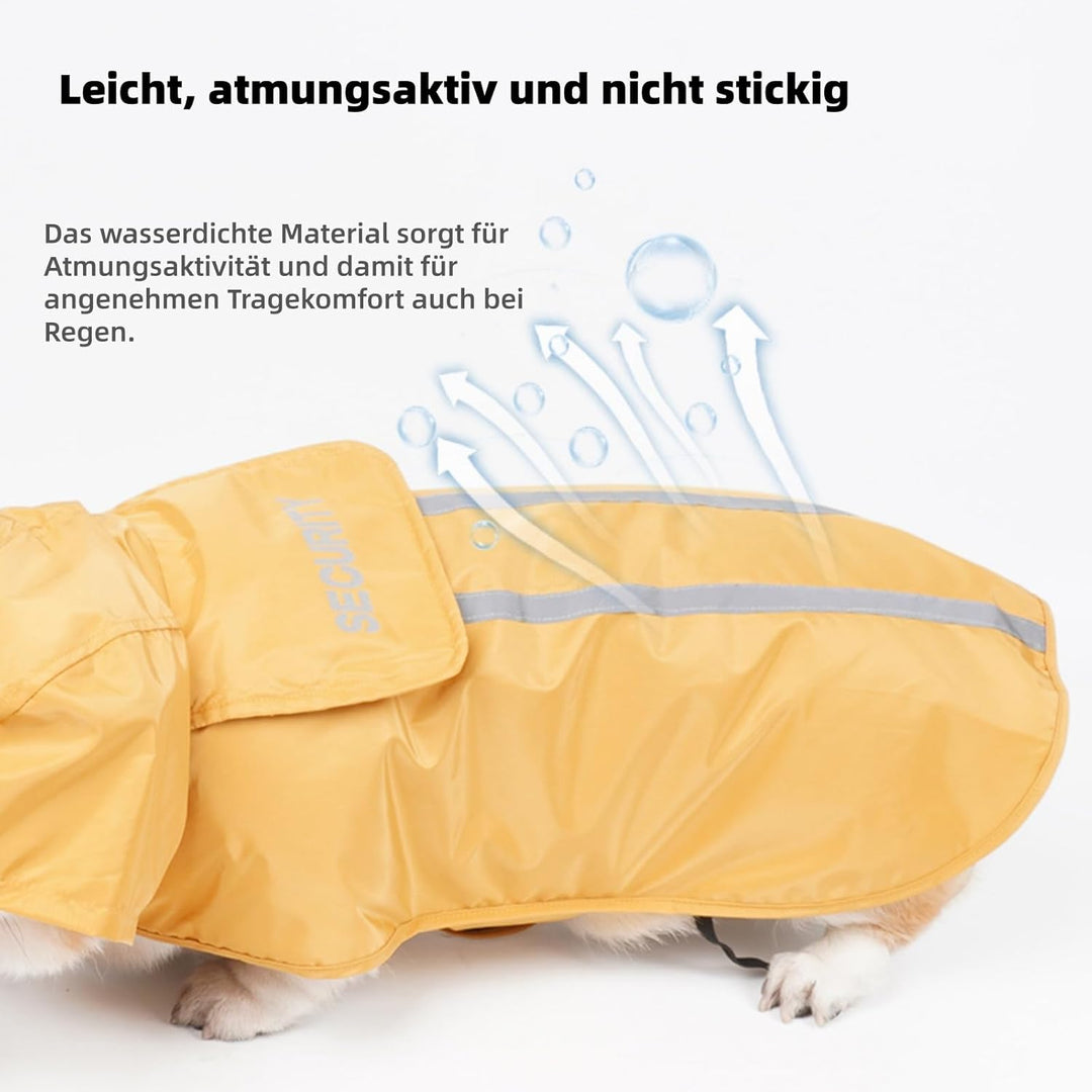 Regenmantel Hund, Hunderegenmantel Wasserdicht Reflektierende Jacke Für Haustiermäntel, Regenjacke H