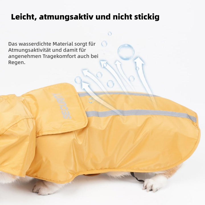 Regenmantel Hund, Hunderegenmantel Wasserdicht Reflektierende Jacke Für Haustiermäntel, Regenjacke H