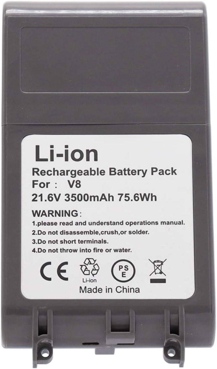 Abakoo 3500mAh 21,6V Ersatzakku für Dyson V8 Akku, SV10 Akku, Lithium-Ionen V8 Batterie für V8 Absol