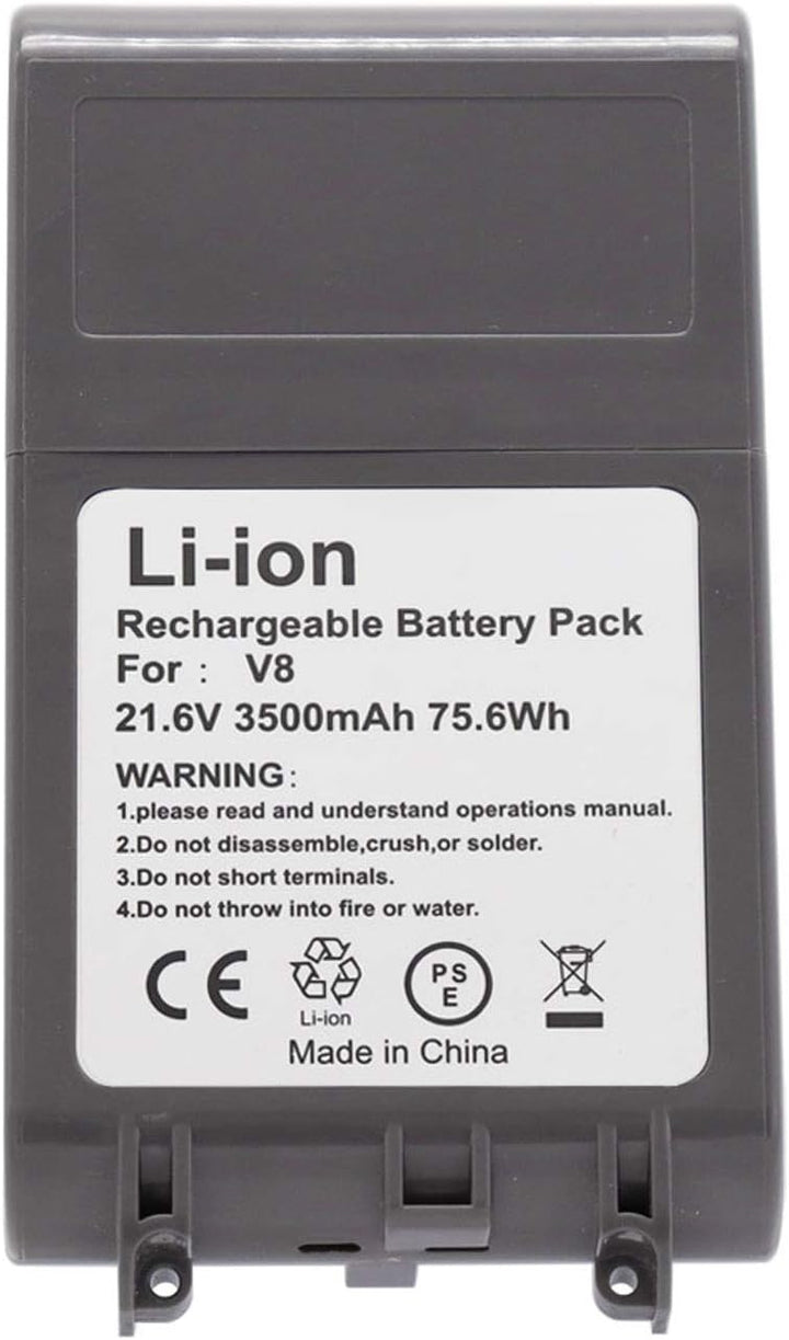 Abakoo 3500mAh 21,6V Ersatzakku für Dyson V8 Akku, SV10 Akku, Lithium-Ionen V8 Batterie für V8 Absol