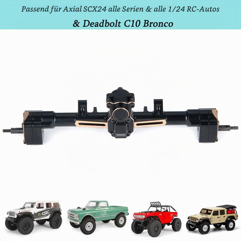 RC Vorder Hinter Achse CNC Metall Achse Set with für Alle Axial SCX24 1/24th RC Crawler Upgrade Teil