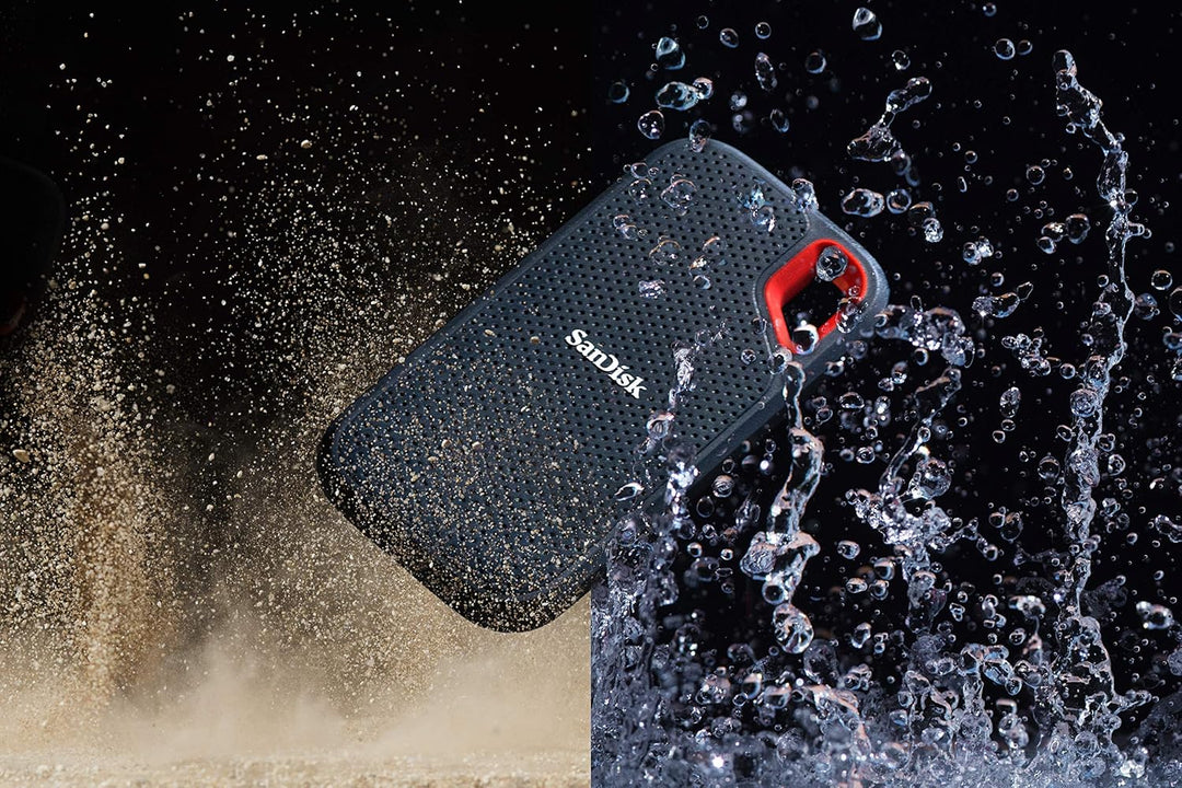 SanDisk Extreme 2 TB Portable SSD Festkörper-Laufwerk(USB-C, mit 550 MB/s Übertragungsraten, AES-Ver