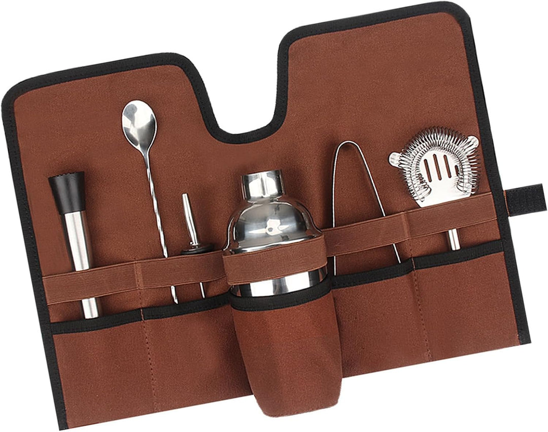 Alomejor Vielseitige Barkeeper-Set-Tasche mit Mixologie-Werkzeugen für Picknicks und Outdoor-Abenteu