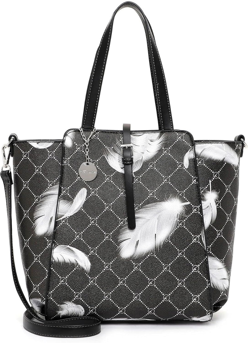 Tamaris Shopper TAS Anastasia 31174 Damen Handtaschen Print Einheitsgrösse Black-feather 193, Einhei