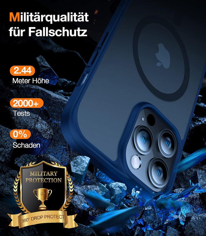 TORRAS Guardian-Mag für iPhone 15 Pro Hülle für MagSafe Zertifizierte Magnetkraft und Schutzkraft Ha