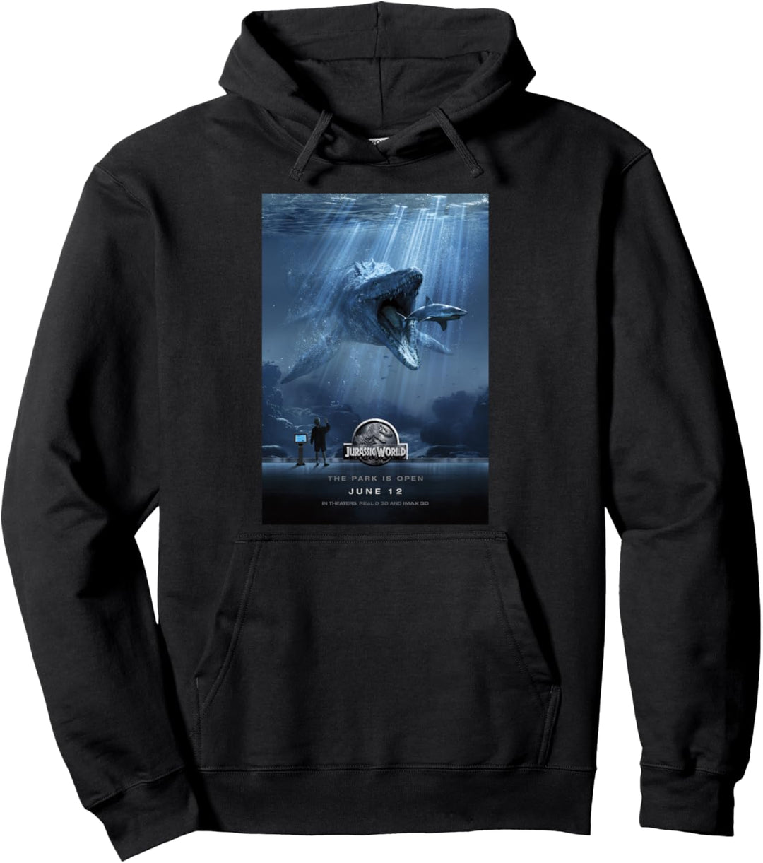 Jurassic World Mosasaurus Movie Poster Pullover Hoodie