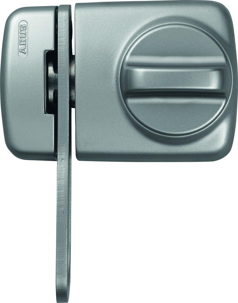 ABUS 589249 7530 S Tür-Zusatzschloss mit Sperrbügel für Türen mit schmalen Rahmenprofilen, silber, S