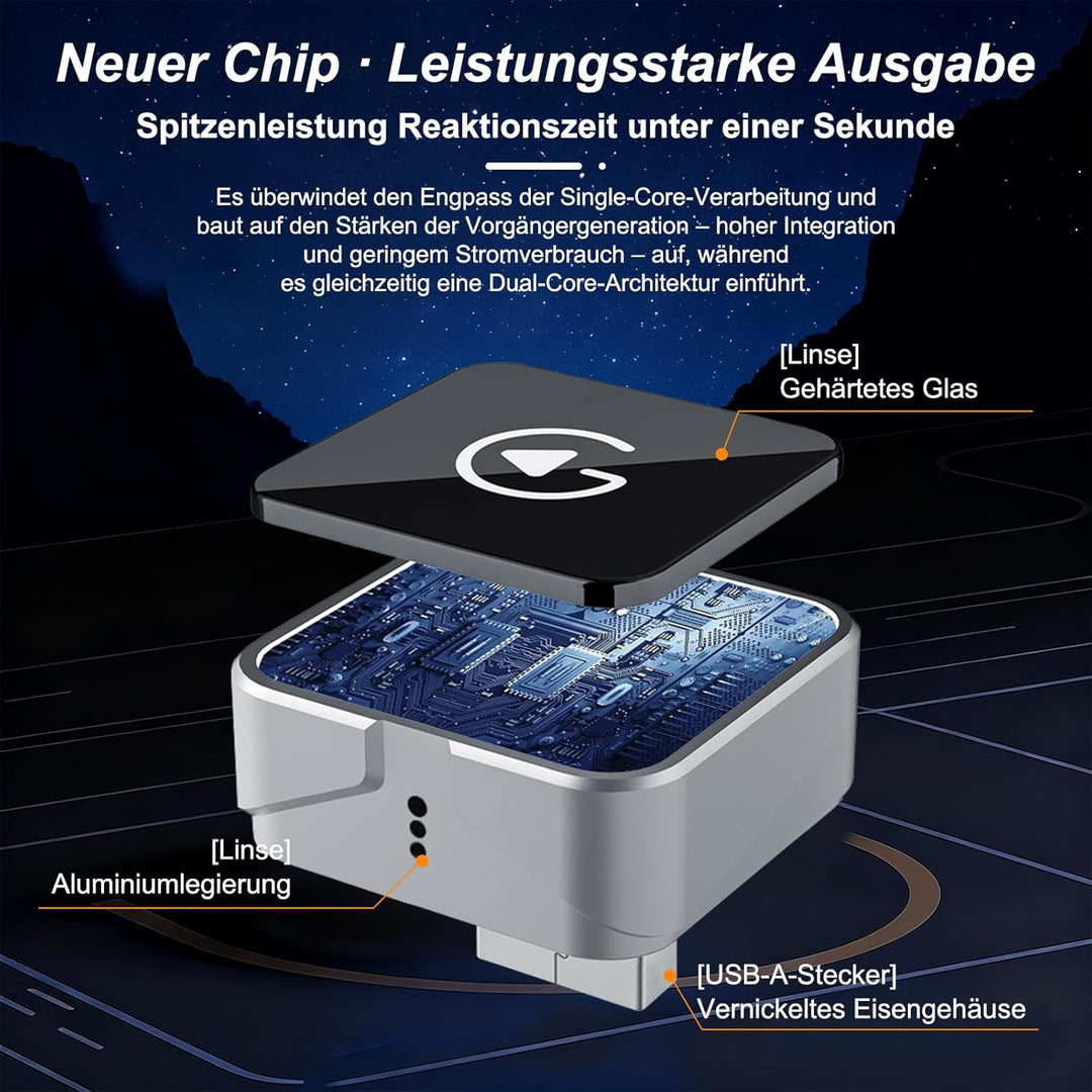 carplay Wireless Adapter, Android Auto Wireless Adapter für iPhone ios 10+ und Android 11+ System, S