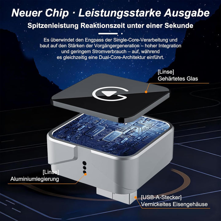 carplay Wireless Adapter, Android Auto Wireless Adapter für iPhone ios 10+ und Android 11+ System, S