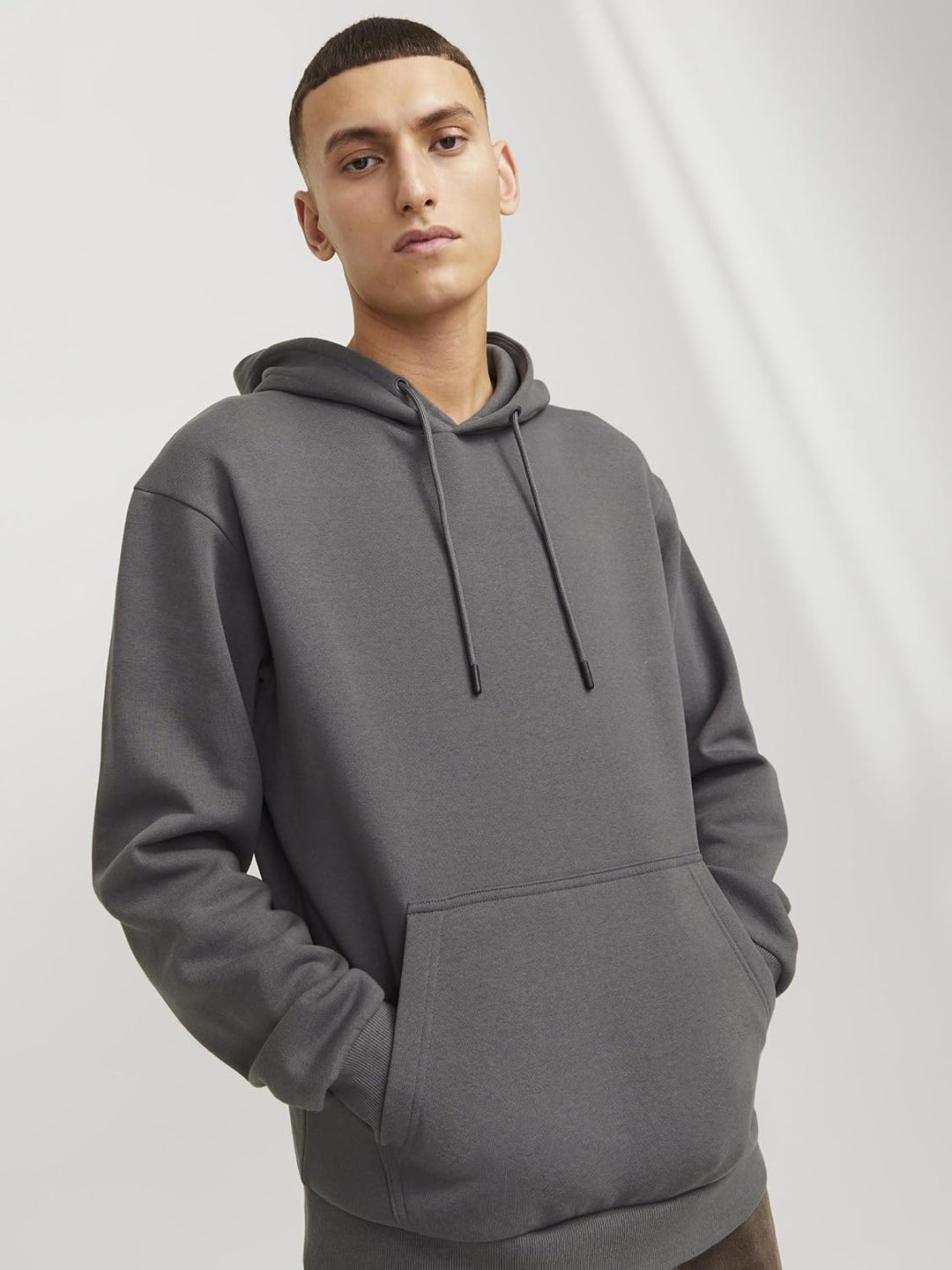 JACK &amp; JONES Male Kapuzenpullover Einfarbig Kapuzenpullover S Castlerock, S Castlerock