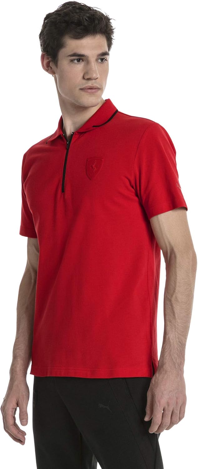 PUMA Ferrari Herren Polo Small 40/42 Rot, Small 40/42 Rot